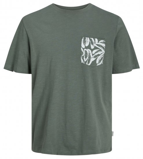 Jack & Jones JORLAFAYETTE POCKET T-Shirt Laurel Wreath - T-paidat - Isot T-paidat 2XL – 14XL