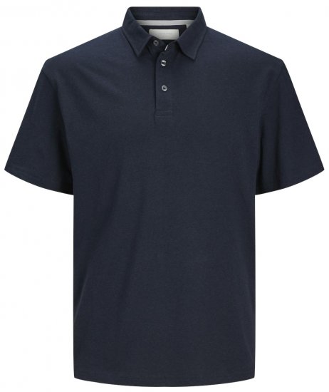 Jack & Jones JPRCC Soft Linen Blend Polo Night Sky - Pikeepaidat - Miesten isot pikeepaidat