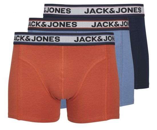 Jack & Jones JACMARCO SOLID Trunks 3-Pack Coronet Blue - Alusvaatteet & uimavaatteet - Miesten Isot alusvaatteet 