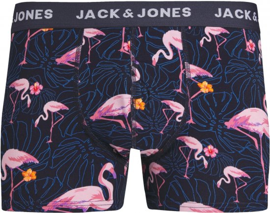 Jack & Jones JACPINK FLAMINGO TRUNKS 5 PACK Navy Blazer - Alusvaatteet & uimavaatteet - Miesten Isot alusvaatteet 