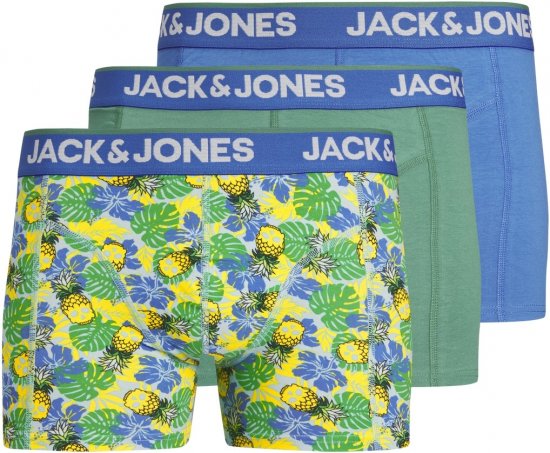 Jack & Jones JACPINEAPPLE SKULL TRUNKS 3 PACK Palace Blue - Alusvaatteet & uimavaatteet - Miesten Isot alusvaatteet 