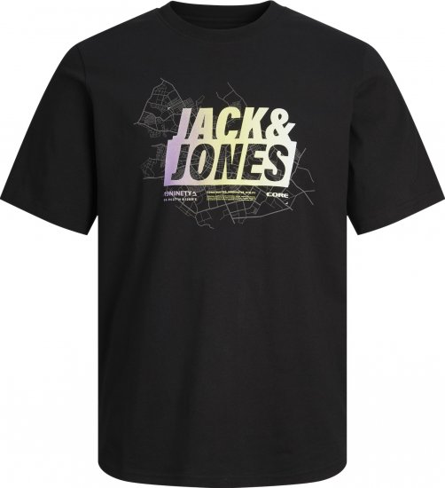 Jack & Jones JCOMAP SUMMER LOGO Black - T-paidat - Isot T-paidat 2XL – 14XL