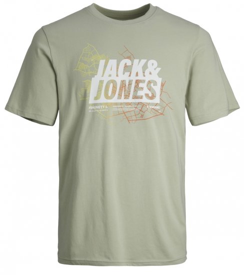 Jack & Jones JCOMAP SUMMER LOGO Desert sage - T-paidat - Isot T-paidat 2XL – 14XL