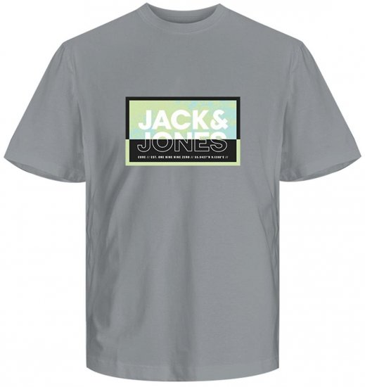 Jack & Jones JCOLOGAN SUMMER PRINT T-Shirt Gray - T-paidat - Isot T-paidat 2XL – 14XL