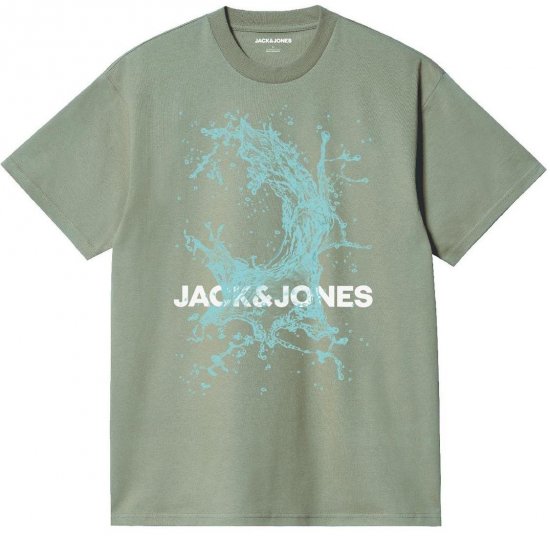 Jack & Jones JCOOCEAN SPLASH T-Shirt Desert Sage - T-paidat - Isot T-paidat 2XL – 14XL