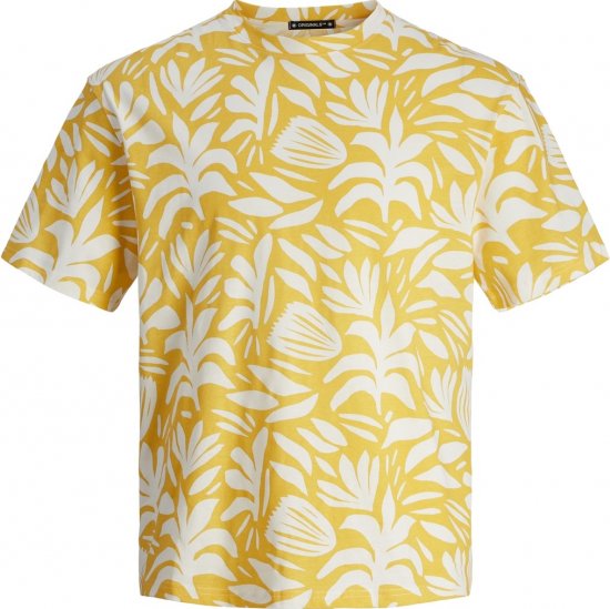 Jack & Jones JORMARBELLA T-Shirt Cloud Dancer/Yellow - T-paidat - Isot T-paidat 2XL – 14XL