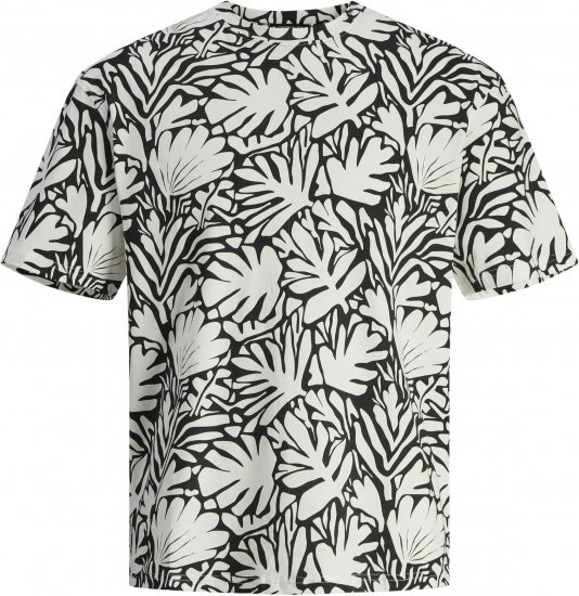 Jack & Jones JORMARBELLA T-Shirt Cloud Dancer/Black - T-paidat - Isot T-paidat 2XL – 14XL
