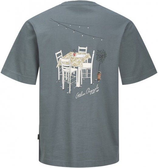 Jack & Jones Lington Back And Front Print Crew Neck T-Shirt Grey - T-paidat - Isot T-paidat 2XL – 14XL