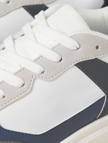Jack & Jones Waspire Sneakers White/Castlerock - Miesten Kengät 40-52 - Miesten kengät koossa 40-52