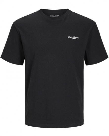 Jack & Jones Zekiel Crew Neck T-Shirt Black - T-paidat - Isot T-paidat 2XL – 14XL