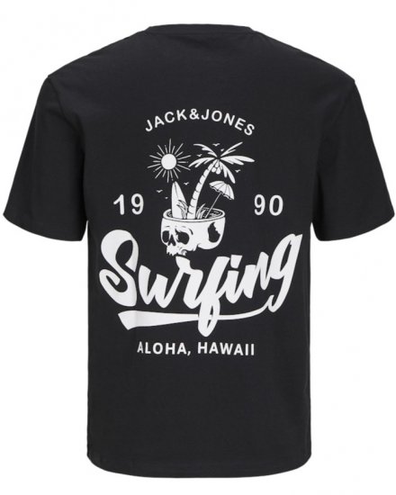Jack & Jones Zekiel Crew Neck T-Shirt Black - T-paidat - Isot T-paidat 2XL – 14XL