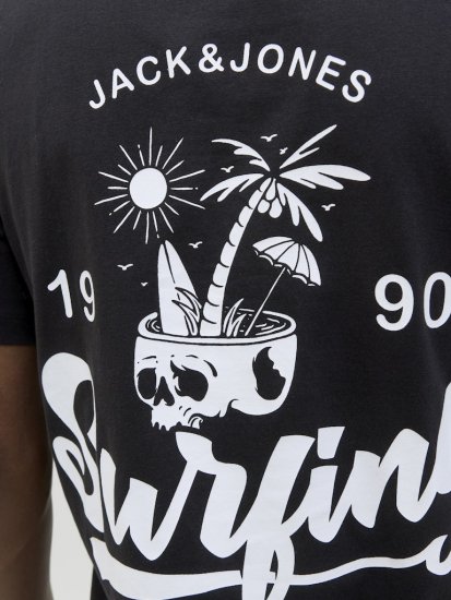 Jack & Jones Zekiel Crew Neck T-Shirt Black - T-paidat - Isot T-paidat 2XL – 14XL