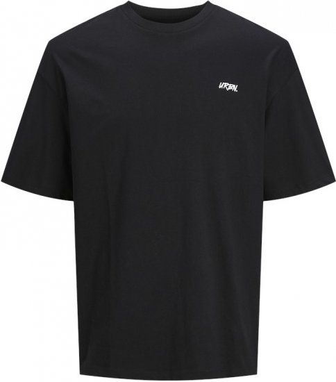 Jack & Jones Script Bradley Crew Neck T-Shirt Black - T-paidat - Isot T-paidat 2XL – 14XL