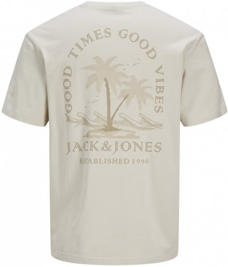  Jack & Jones Summer Vibes Crew Neck T-Shirt Moonbeam - T-paidat - Isot T-paidat 2XL – 14XL