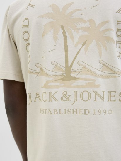  Jack & Jones Summer Vibes Crew Neck T-Shirt Moonbeam - T-paidat - Isot T-paidat 2XL – 14XL