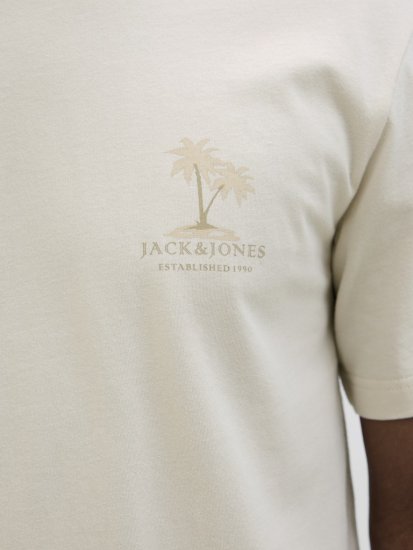  Jack & Jones Summer Vibes Crew Neck T-Shirt Moonbeam - T-paidat - Isot T-paidat 2XL – 14XL