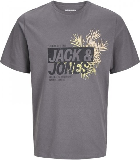 Jack & Jones Jaxon Crew Neck T-Shirt Castlerock - T-paidat - Isot T-paidat 2XL – 14XL