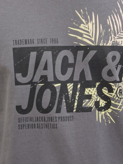 Jack & Jones Jaxon Crew Neck T-Shirt Castlerock - T-paidat - Isot T-paidat 2XL – 14XL