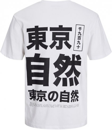 Jack & Jones Ayce Crew Neck T-Shirt White - T-paidat - Isot T-paidat 2XL – 14XL