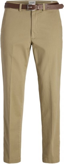 Jack & Jones Ollie Franco Chino Pants with Belt Brown - Farkut ja housut - Miesten isot farkut ja isot housut W40-W70