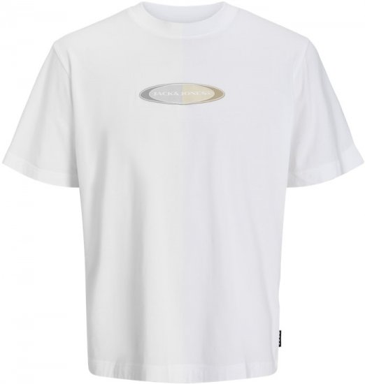 Jack & Jones Pacer Branding Print T-Shirt Bright White - T-paidat - Isot T-paidat 2XL – 14XL