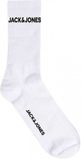 Jack & Jones BASIC LOGO Tennis Socks 5-Pack White - Alusvaatteet & uimavaatteet - Miesten Isot alusvaatteet 