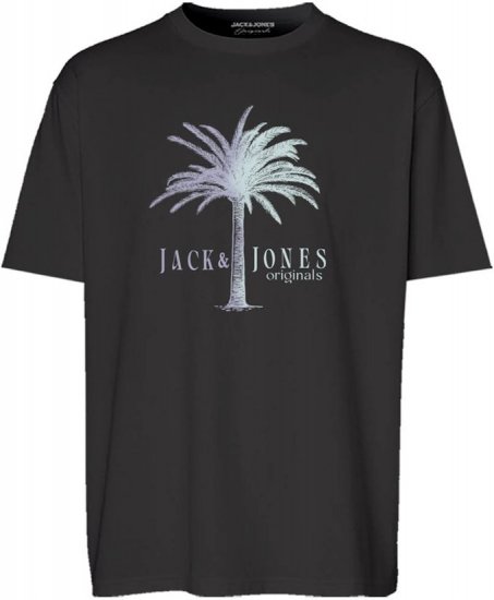 Jack & Jones Split Gradient Crew Neck T-Shirt Black - T-paidat - Isot T-paidat 2XL – 14XL