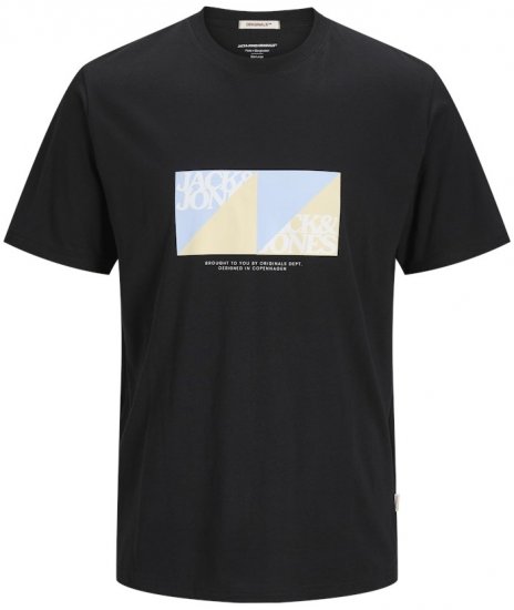 Jack & Jones Vira Branding Crew Neck T-Shirt Black - T-paidat - Isot T-paidat 2XL – 14XL