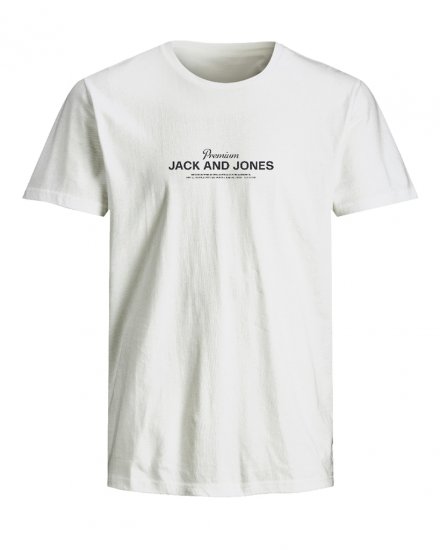 Jack & Jones Ferris Crew Neck T-Shirt Bright White - T-paidat - Isot T-paidat 2XL – 14XL