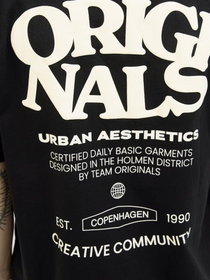  Jack & Jones Tavira Type Crew Neck T-Shirt Black - T-paidat - Isot T-paidat 2XL – 14XL