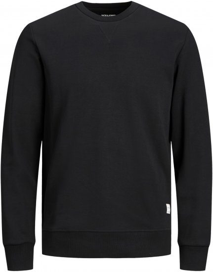 Jack & Jones Basic Sweatshirt Black - Hupparit ja collegepaidat - Miesten hupparit ja collegepaidat isot koot