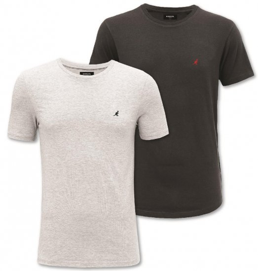 Kangol Jetta T-shirt Black/Grey 2-pack - T-paidat - Isot T-paidat 2XL – 14XL