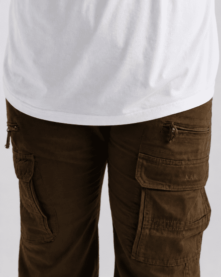 Kam Jeans Reisitaskuhousut Khaki - Farkut ja housut - Miesten isot farkut ja isot housut W40-W70