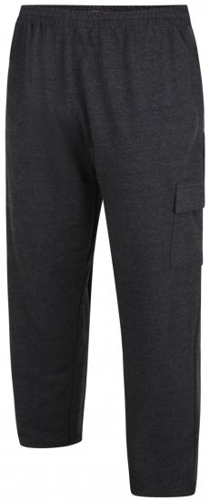 Kam Jeans Lightweight Sweatpants with Cargo pocket Charcoal - Collegehousut ja collegeshortsit - Miesten Isot collegehousut ja collegeshortsit