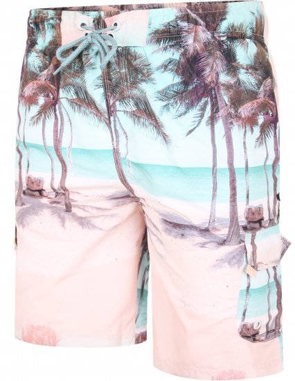 Kam Jeans 3000 Palm Print Cargo Swimshorts - Alusvaatteet & Uimavaatteet - Miesten Isot alusvaatteet 