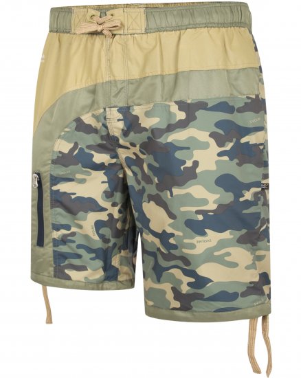 Kam Jeans 3004 Camo Panel Board Swimshorts - Alusvaatteet & uimavaatteet - Miesten Isot alusvaatteet 
