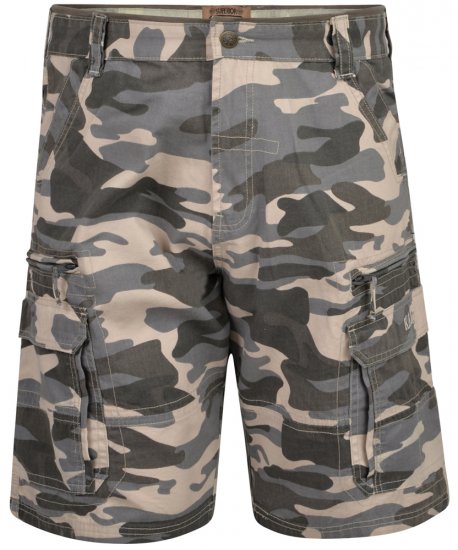 Kam Jeans 329 Short Charcoal Camo - Shortsit - Shortsit, isot koot – W40-W60