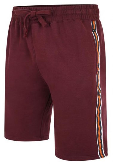 Kam Jeans 3300 Jog Shorts with Side Tape Burgundy - Collegehousut ja collegeshortsit - Miesten Isot collegehousut ja collegeshortsit