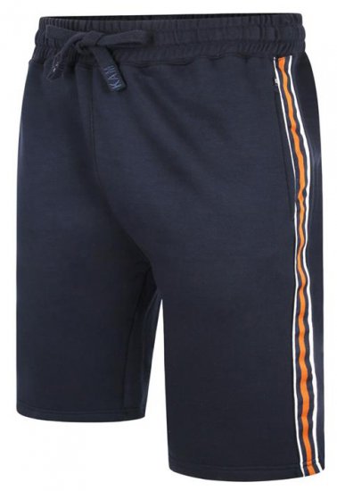 Kam Jeans 3300 Jog Shorts with Side Tape Navy - Collegehousut ja collegeshortsit - Miesten Isot collegehousut ja collegeshortsit