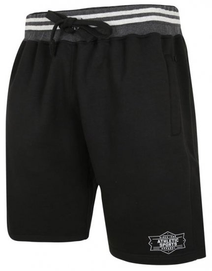 Kam Jeans 3301 Athletic Sports Jog Shorts Black - Collegehousut ja Collegeshortsit - Isot collegehousut ja collegeshortsit