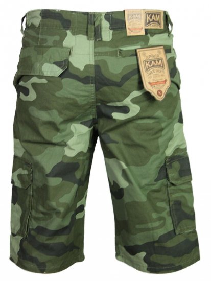 Kam Jeans 330 Cargoshorts Camo - Shortsit - Shortsit, isot koot – W40-W60