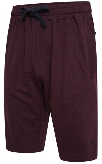 Kam Jeans 3307 Terry Herringbone Sweatshorts Burgundy - Collegehousut ja collegeshortsit - Miesten Isot collegehousut ja collegeshortsit