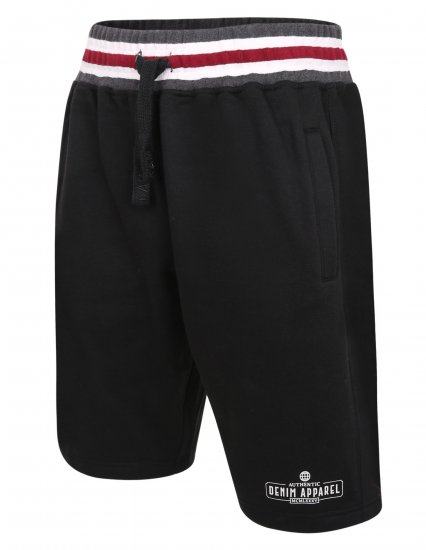 Kam Jeans 344 Jogger Shorts Black - Collegehousut ja collegeshortsit - Miesten Isot collegehousut ja collegeshortsit