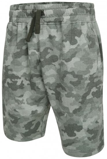 Kam Jeans 346 Camo Sweat Shorts Olive - Collegehousut ja Collegeshortsit - Miesten Isot collegehousut ja collegeshortsit