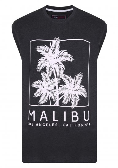 Kam Jeans Malibu Sleeveless Charcoal - T-paidat - Isot T-paidat 2XL – 14XL
