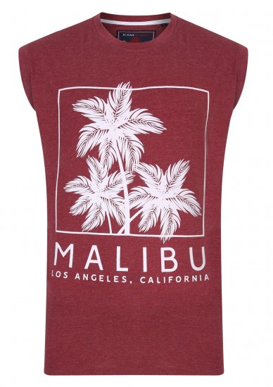 Kam Jeans Malibu Sleeveless Wine - T-paidat - Isot T-paidat 2XL – 14XL