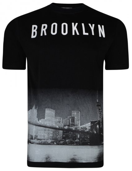 Kam Jeans 5229 Brooklyn T-shirt Black - T-paidat - Isot T-paidat 2XL – 14XL