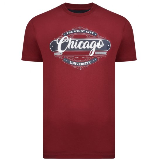 Kam Jeans 5253 T-shirt Burgundy - T-paidat - Isot T-paidat 2XL – 14XL