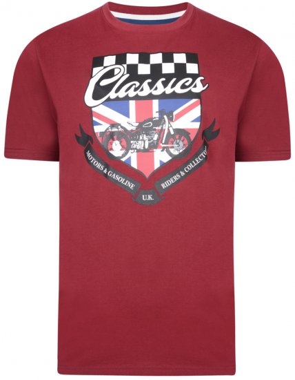 Kam Jeans 5280 T-shirt Burgundy - T-paidat - Isot T-paidat 2XL – 14XL