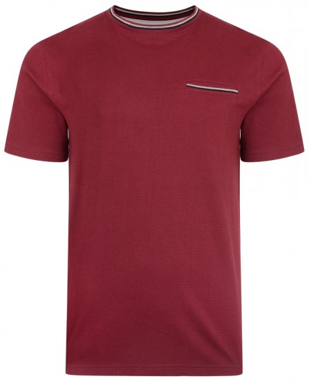 Kam Jeans 5285 T-shirt Burgundy - T-paidat - Isot T-paidat 2XL – 14XL